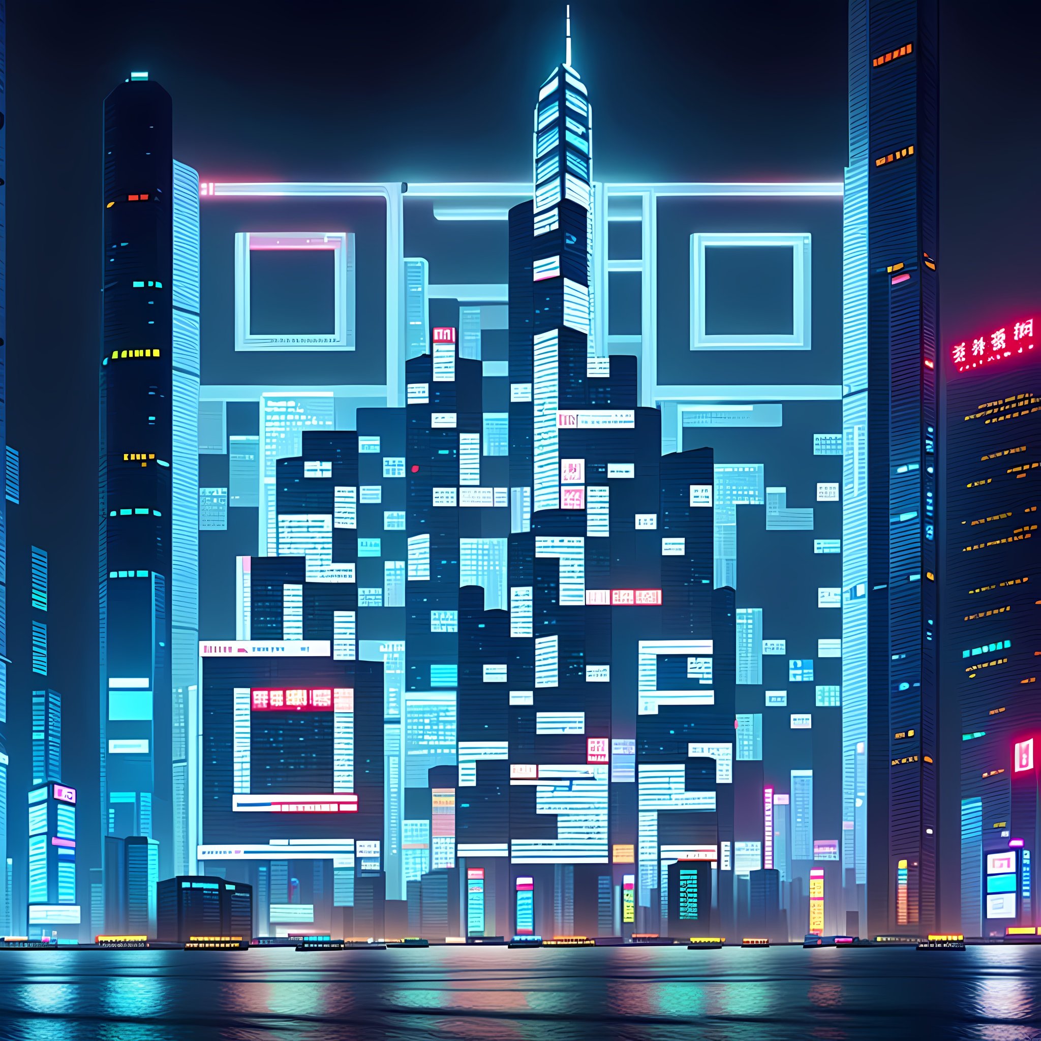 Cyberpunk cityscape